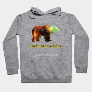 Earth Mama Bear Galaxy Colorful Birthday Gift Hoodie